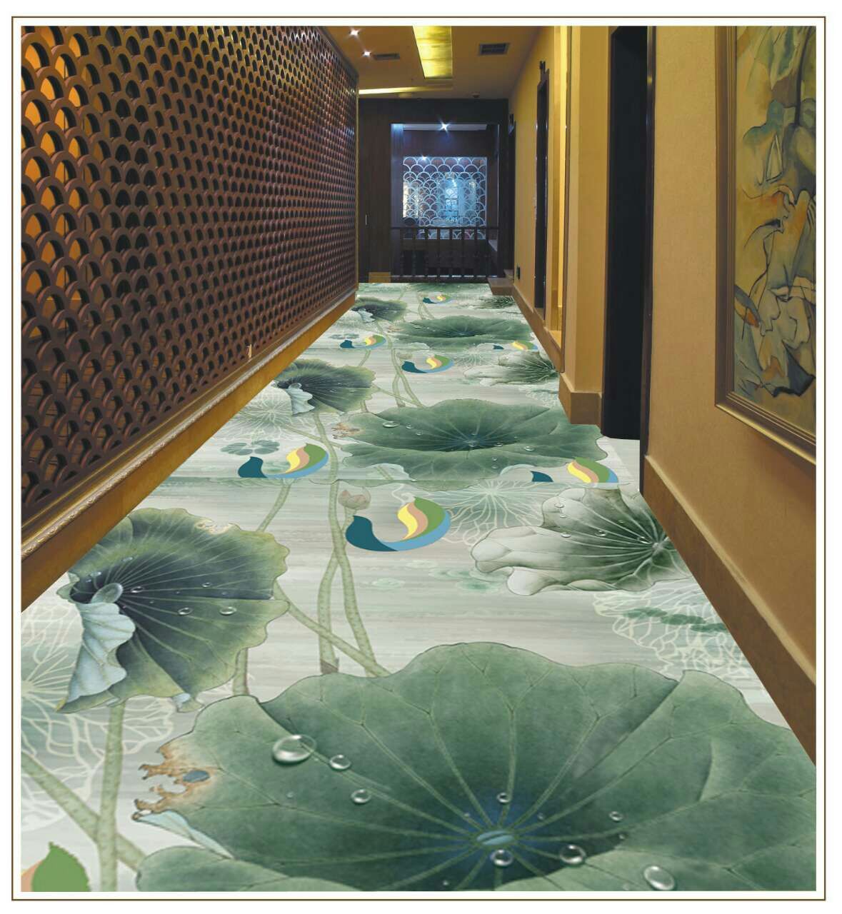 广西星级酒店走廊地毯效果图批发