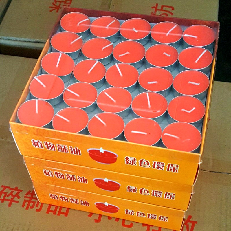 太原厂家直销100粒红黄色酥油蜡烛批发