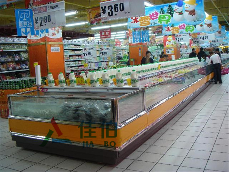 供应广西哪里有卖超市岛柜的 超市冷柜定做 双岛柜价格