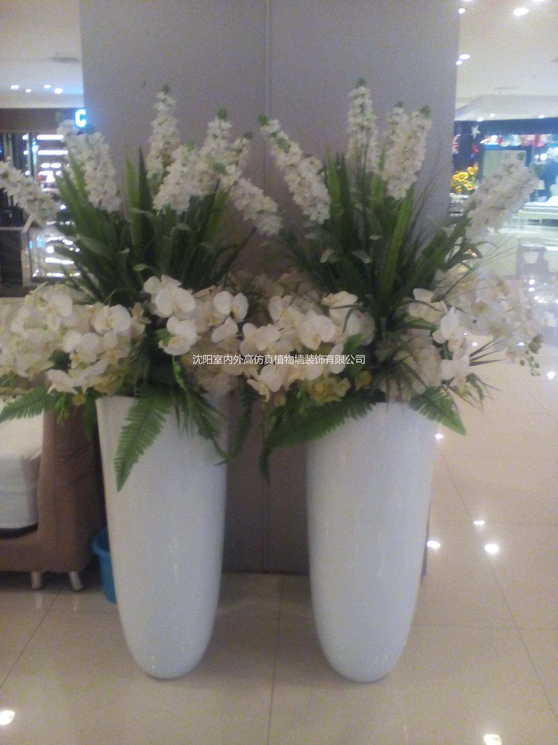 供应用于大型商场的高档花器不锈钢玻璃钢花艺花盆专用