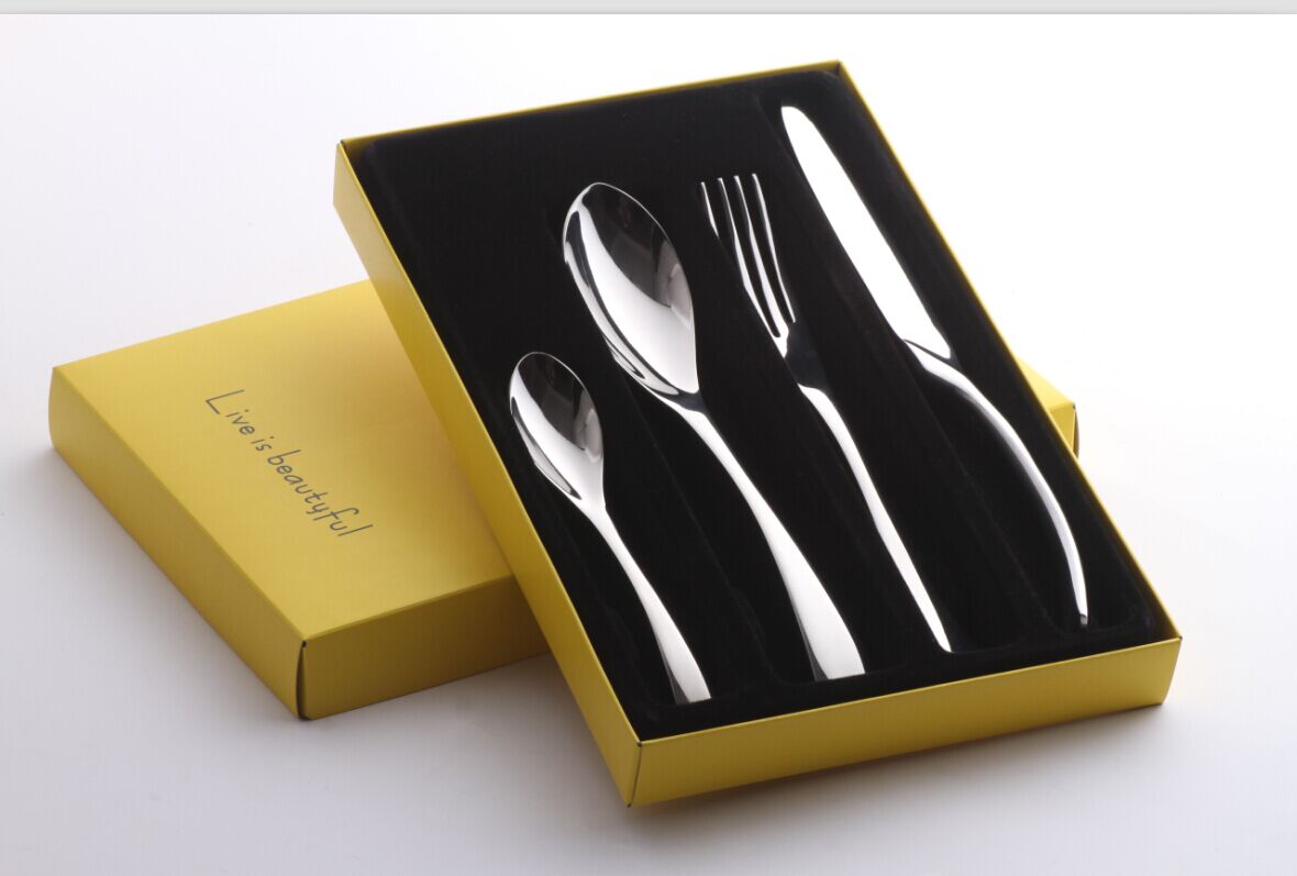 供应不锈钢餐具四件套礼品餐具套装刀叉勺四件套图片