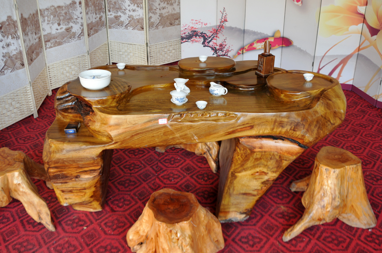 供应用于茶台的楠木根雕茶几整体茶台天然艺术风格