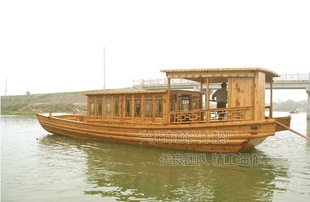 兴化市竹泓镇顺兴木船厂特价出售供应用于的老式仿古轮船公园景区特色观光木船