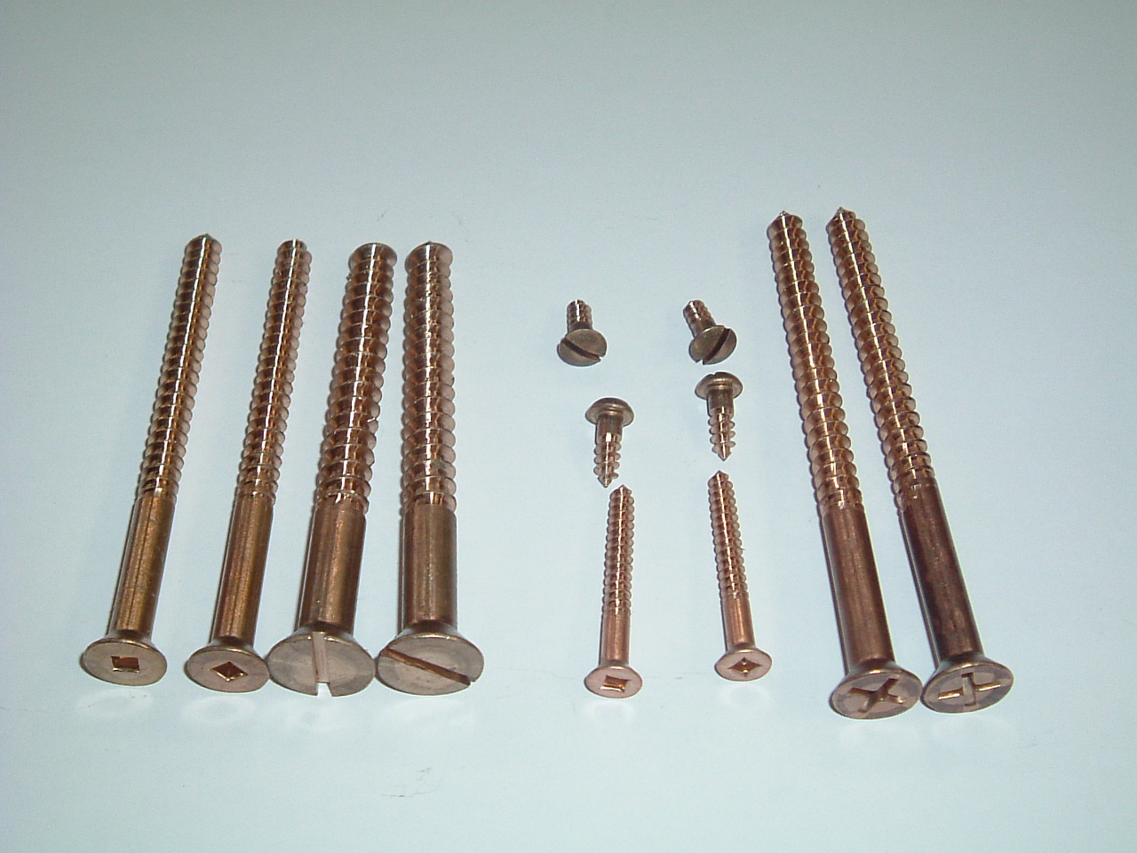 供应用于门铰的铜自攻、铜木牙螺丝批发