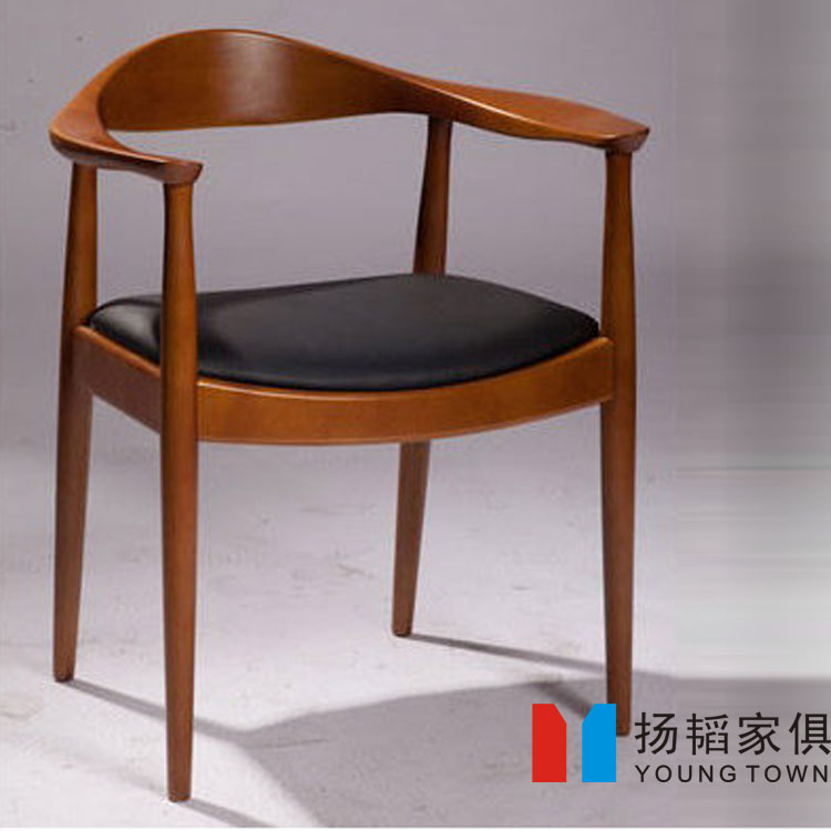 供应用于的扬韬实木餐椅曲木真皮布艺椅子经典