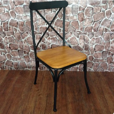 美式咖啡餐桌椅美式复古做旧餐椅批发