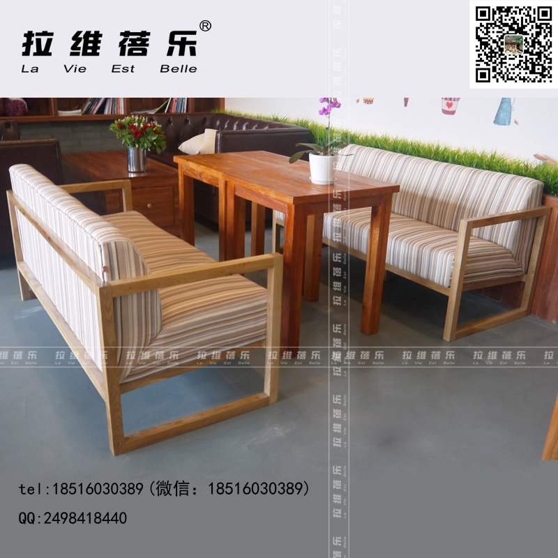 供应用于咖啡厅的咖啡厅布艺沙发 甜品店沙发定制