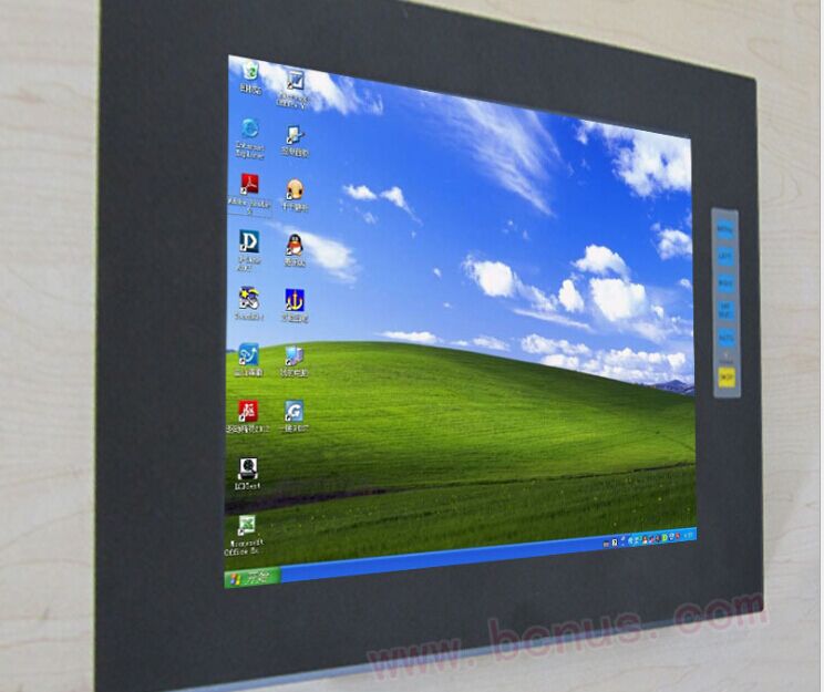 厂家直供金属显示器17寸触摸屏 17寸嵌入铝面板显示器