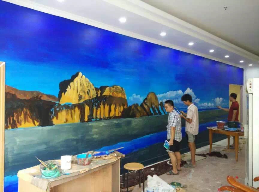 惠州市油画批发手绘墙画幼儿园画价格_惠州市