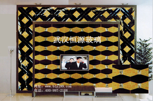 供应用于装饰的艺术拼镜电视背景墙HY-2062