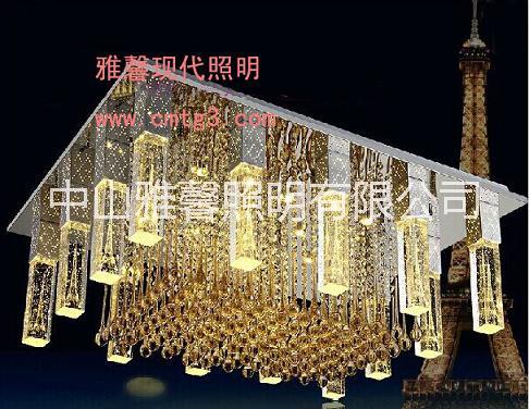 广东雅馨照明led变光水晶柱水晶灯批发