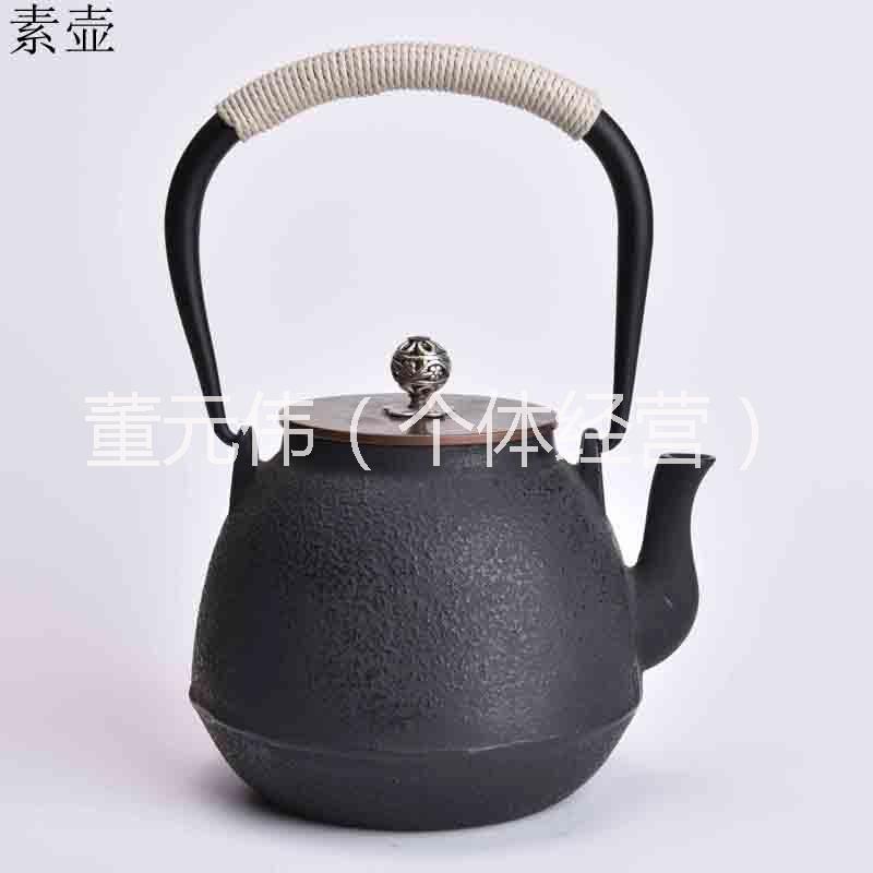 供应公佳铁茶壶冰裂素壶铸铁壶煮茶壶老铁壶日本铁壶铜盖烧水壶