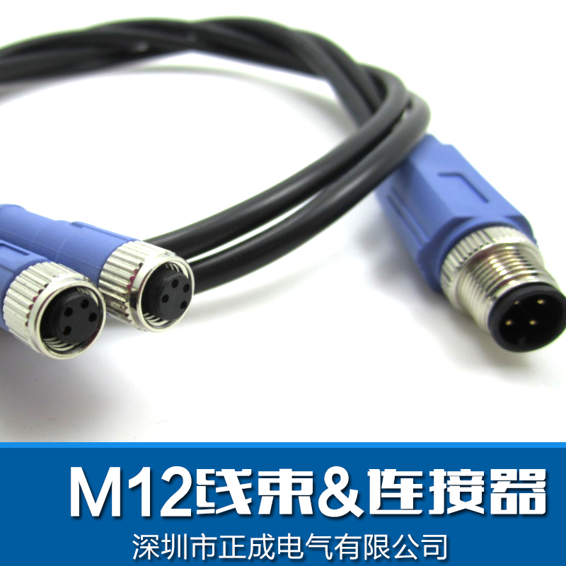 供应M12连接器高温耐磨线缆 IP67防水连接器 M12传感连接器 M12圆形防水连接器厂家批发图片