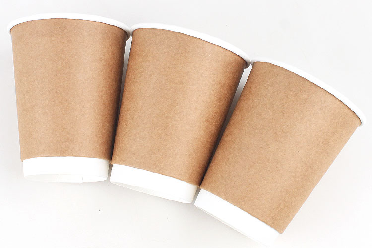 供应牛皮纸双层杯一次性隔热中空杯咖啡