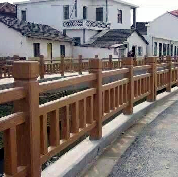 供应用于河道护栏的混凝土仿木栏杆，上海混凝土仿木栏杆价格，上海仿木栏杆厂家