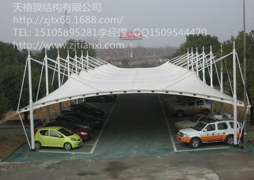 供应浙江天禧组合式汽车遮阳蓬、，膜结构停车棚