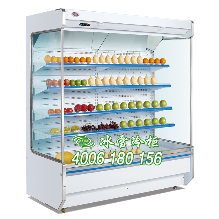 供应水果风幕柜，超市蔬果保鲜冷柜展示柜，商用冷柜厂家直销图片