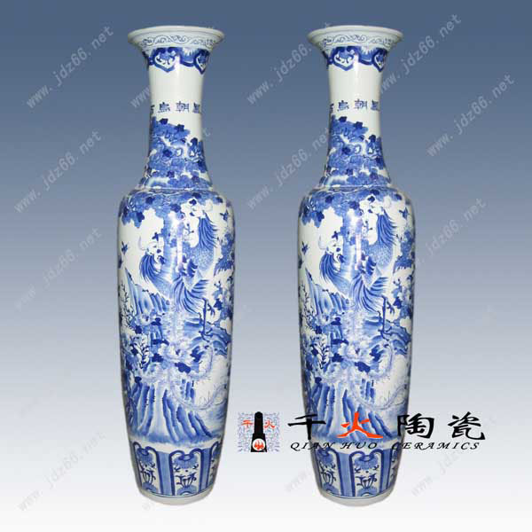 供应陶瓷大花瓶 青花九龙陶瓷花瓶厂家直销价格图片