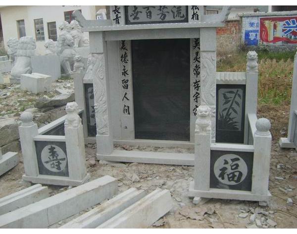 供应墓园古建工程的生产安装，专业承接大型豪华墓碑雕塑图片