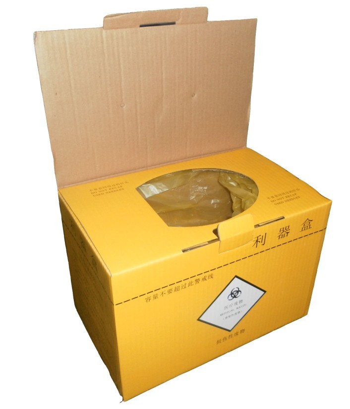供应武汉专业销售20L方形纸质利器盒 经济实惠的纸质医疗锐器收集盒图片