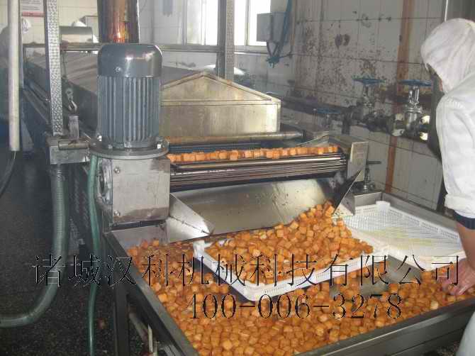 供应汉科仙贝酥6000型油炸生产线 麻花油炸生产线  鱼豆腐油炸生产线图片