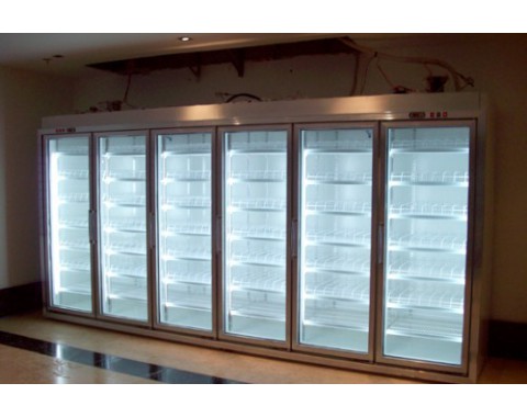供应乐购超市饮料柜 分体饮料柜 大型超市冰柜设备 分体外置饮料柜定制图片