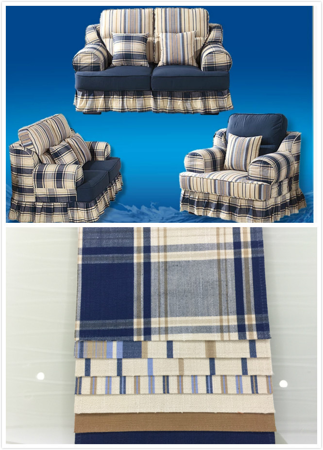 供应用于抱枕靠垫|桌布|沙发的色织格子麻布，厂家直销，性价比高
