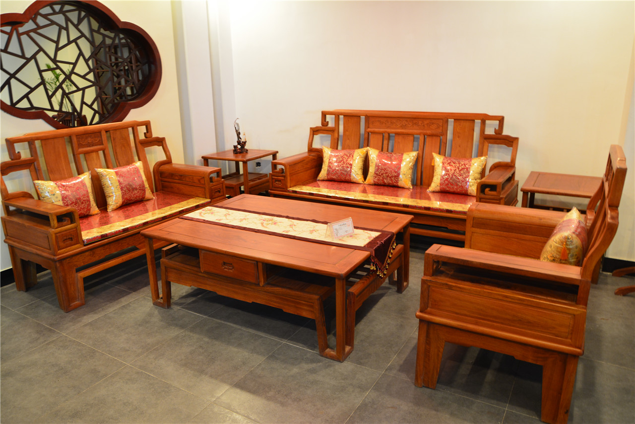 供应明韵沙发6件套-红木古典家具-客厅沙发-缅甸花梨-红木沙发价格-优质红木-全国批发图片
