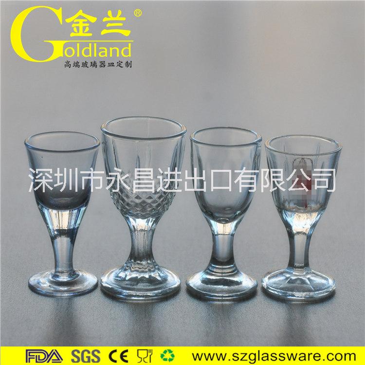 供应厂家直销水晶玻璃烈酒杯高脚白酒杯子弹杯酒盅一口杯图片