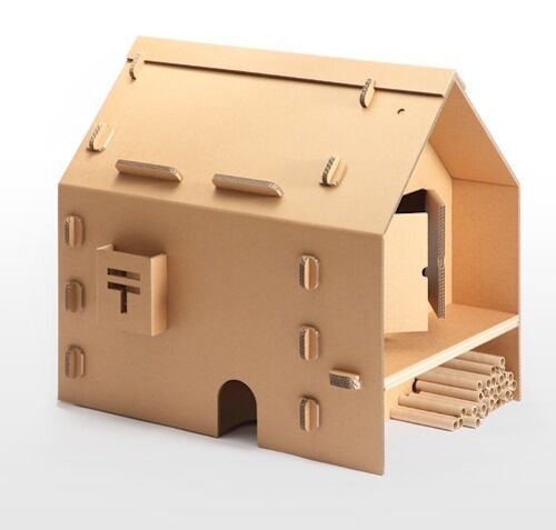 供应用于纸玩生产的定做创意纸艺瓦楞儿童纸房屋