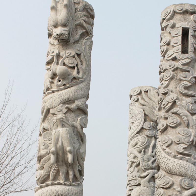 济宁市石龙柱厂家石龙柱雕刻厂家直卖价格、河北青石雕刻石龙柱定制
