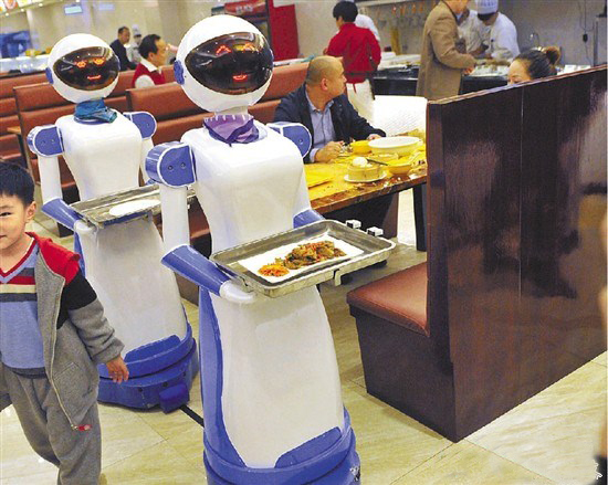 供应机器人餐厅迎宾领位送餐餐厅机器人