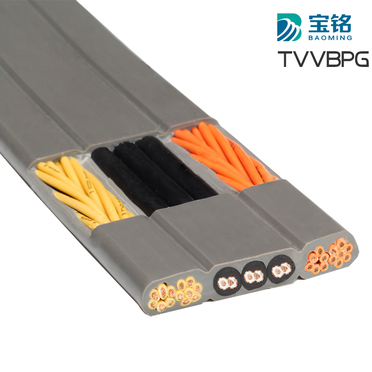 宝铭TVVBPG电梯电缆/带屏蔽钢丝扁形电梯电缆