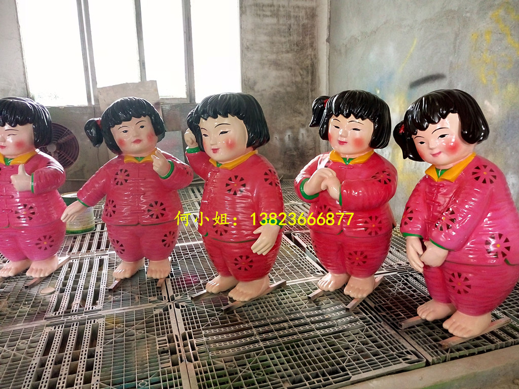 深圳市玻璃钢中国娃娃卡通雕塑厂家厂家供应玻璃钢中国娃娃卡通雕塑 卡通中国娃娃雕塑造型