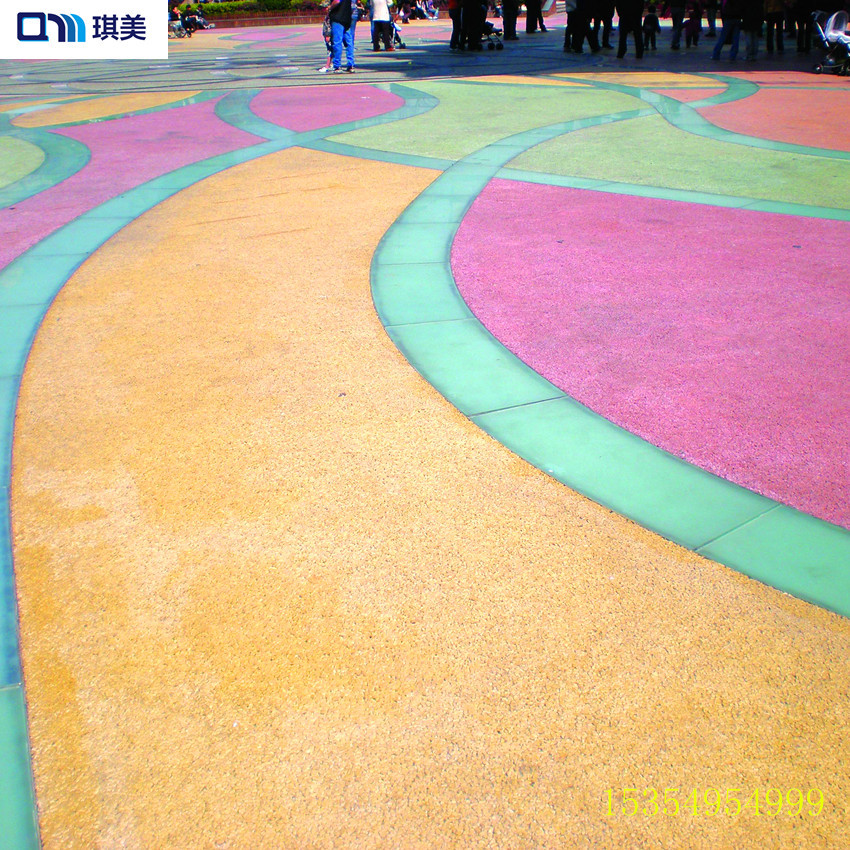 BT内蒙古供应用于到了硬化的包头建设路彩色透水骑行道 内蒙古B包头建设路彩色透水骑行道图片
