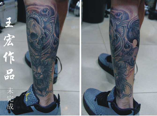 花腿纹身量身定制 根据客户的要求定制 深圳纹身店 花腿纹身定制