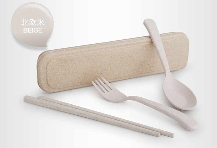 创意麦元素餐具产品销售 小麦秸秆勺叉筷盘碗