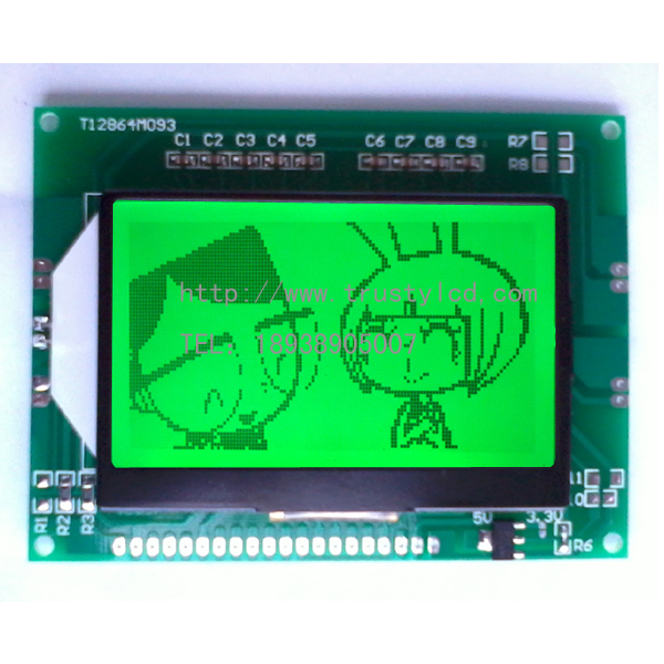 考勤机专用单色LCD液晶显示模组批发