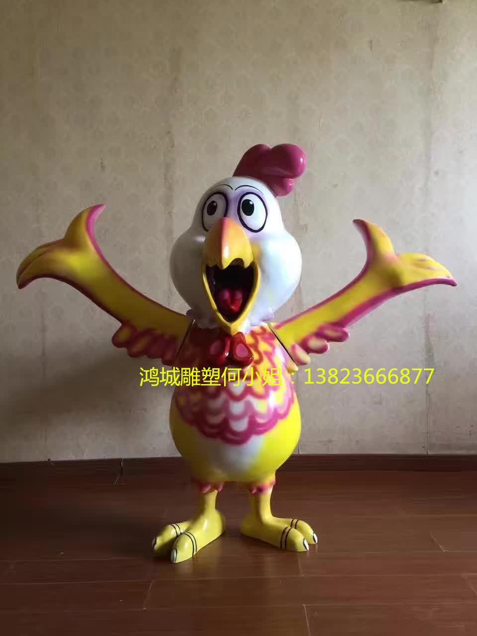 深圳市鸡年玻璃钢卡通大公鸡雕塑厂家厂家直销鸡年玻璃钢卡通大公鸡雕塑