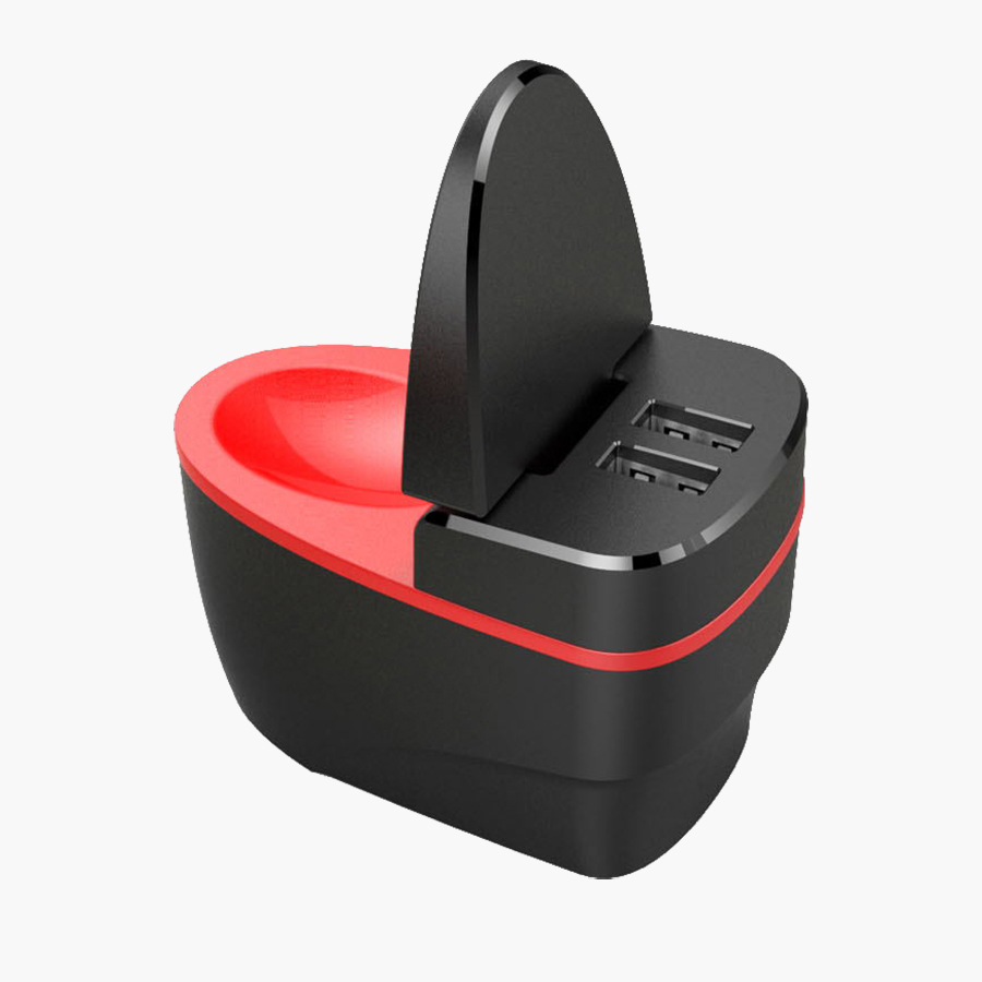 深圳市创意小马桶手机充电器厂家黑彩双USB智能充电器 创意小马桶手机充电器头 小夜灯个性礼品
