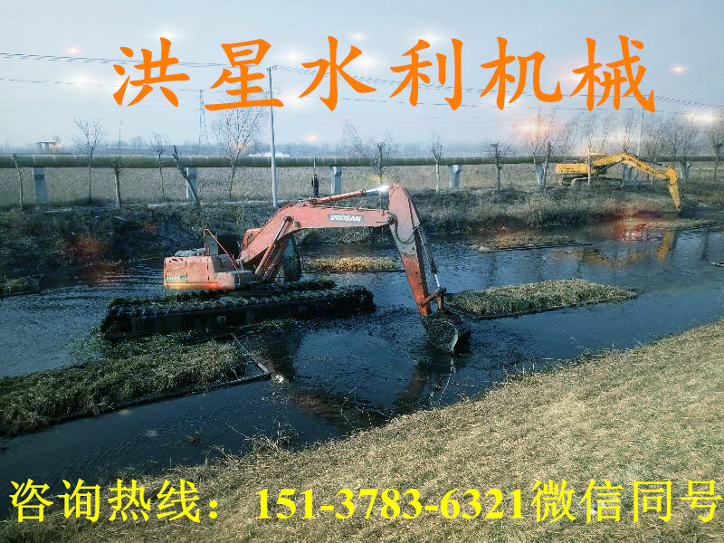 水上清淤挖掘机出租-优质服务商施工电话咨询图片