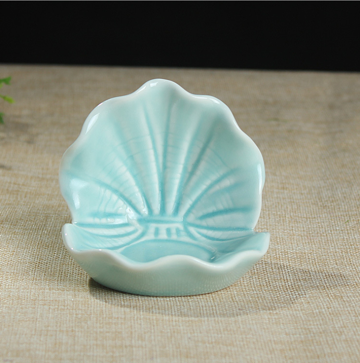 合申陶瓷 精品优质陶瓷摆饰 手工打造陶瓷贝壳碟 陶瓷贝壳碟器皿
