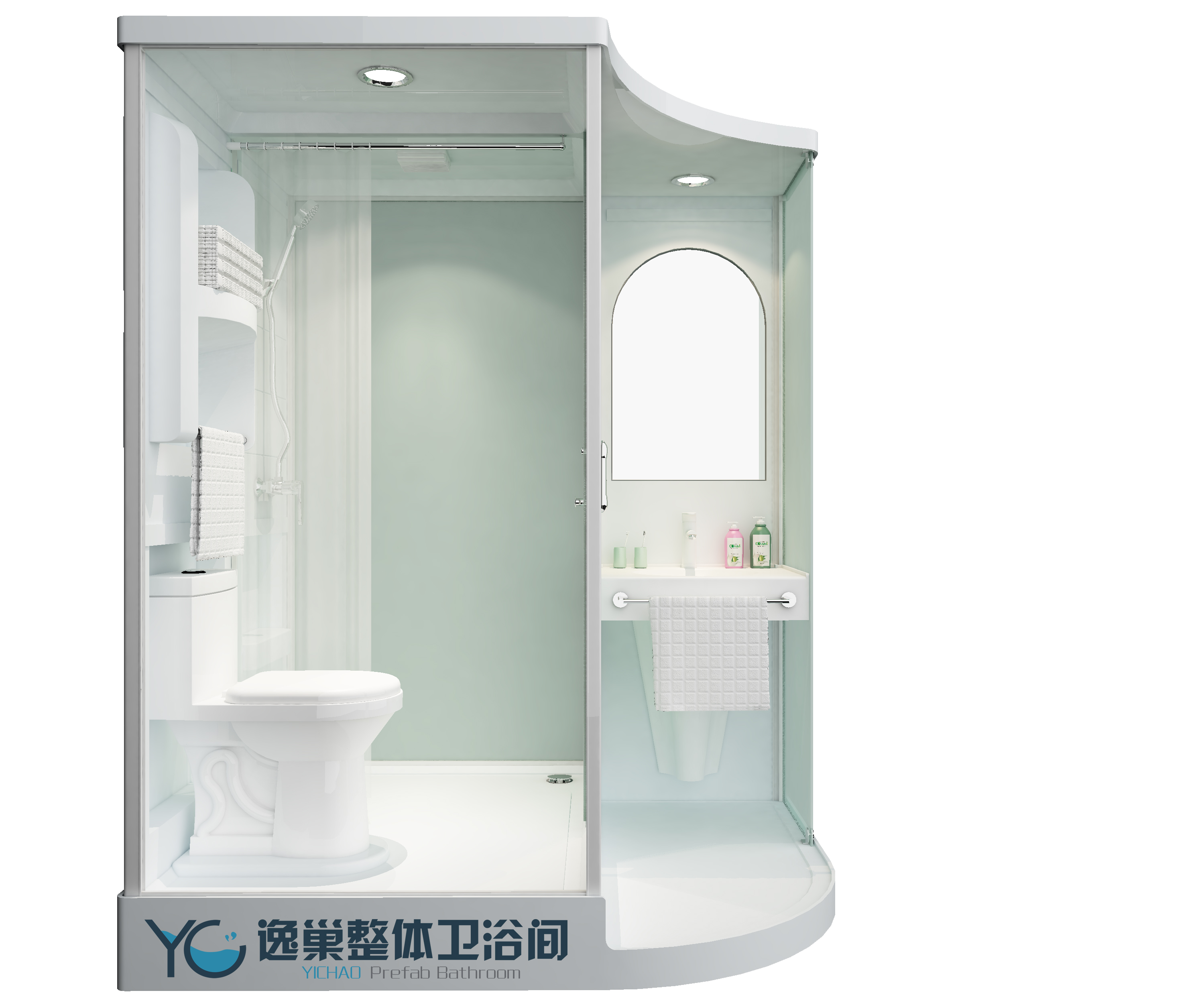 北京定制YZ-1418逸巢卫浴 集成整体浴房 玻璃钢星级酒店洗手间图片