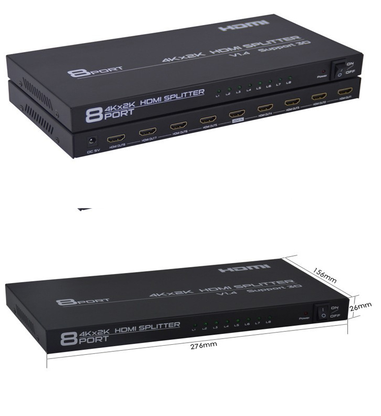 供应高清HDMI分配器8路HDMI分配器图片