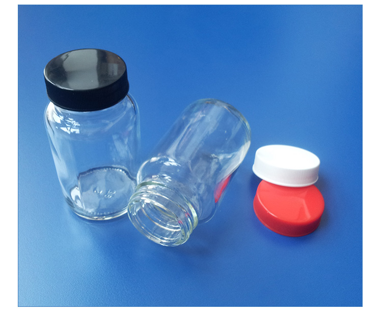 100ML透明玻璃广口试剂瓶100ML透明广口玻璃瓶样品瓶