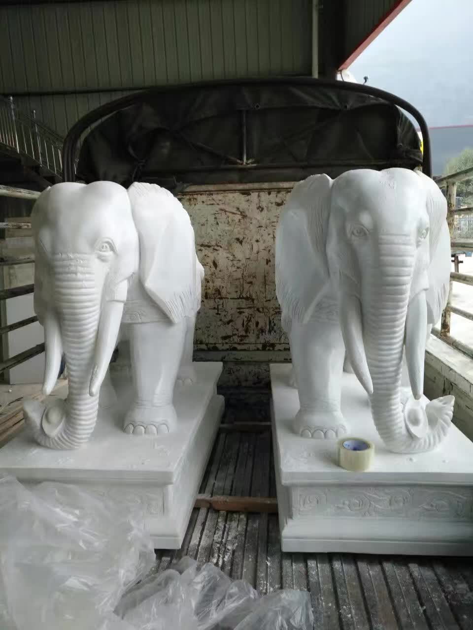 石雕大象石雕大象 湖南石雕大象供应直销 湖南石雕大象加工厂 汉白玉大象