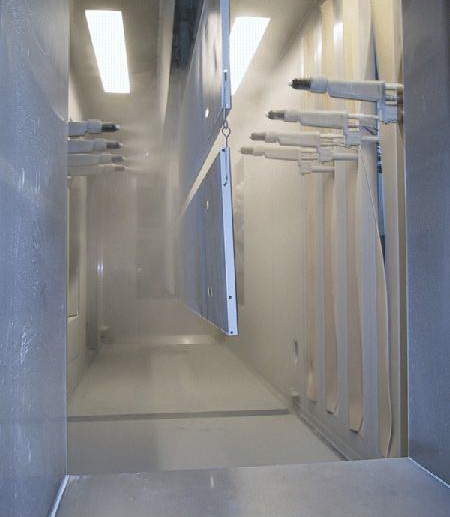 电梯部件静电粉末喷涂线