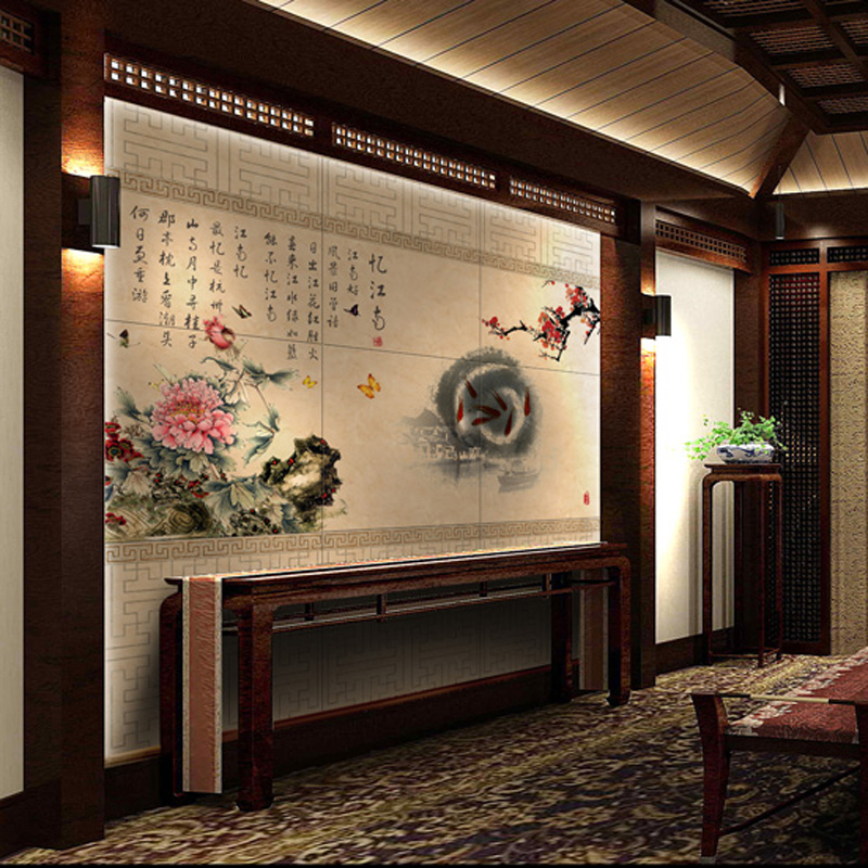 中式风格哑光瓷砖背景墙 雅舍兰香批发