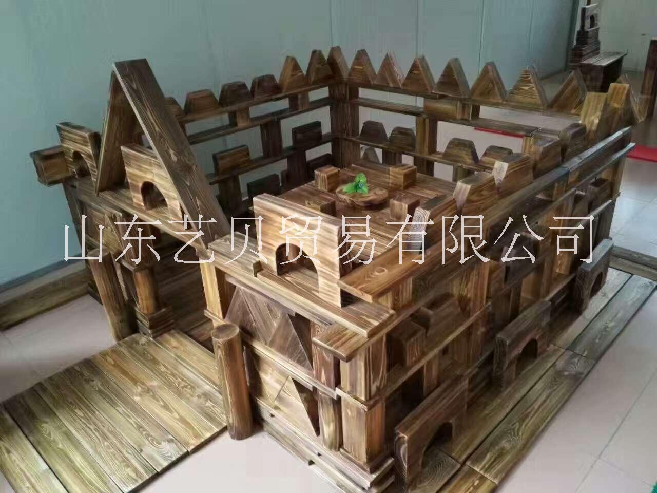 淄博市大型幼儿园户外炭烧积木玩具厂家