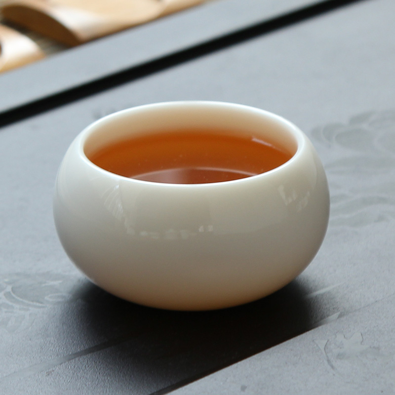 德化白瓷茶杯 玉瓷个人品茗杯 单杯茶杯茶盏陶瓷功夫养生茶具杯子